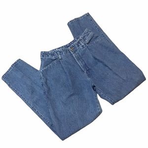 Authentic Northern Denim Vintage Mom Jeans Super Hi Ribcage Pleats 1980s